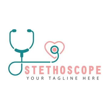 Stethoscope logo Stock Illustration