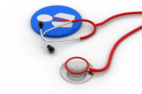 Stethoscope with man icon Free Stock Illustration