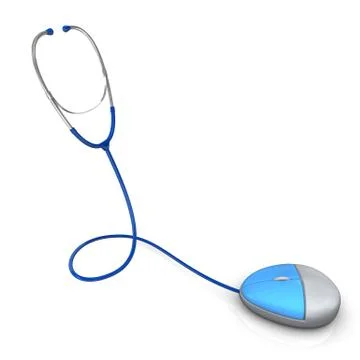 Stethoscope mouse Stock Illustration