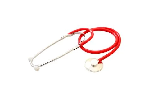 Stethoscope over white Stock Photos