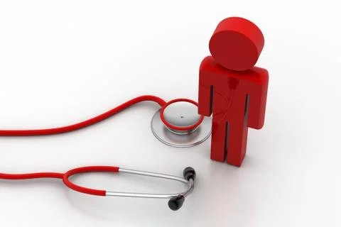 Stethoscope with people Free Stock Illustration