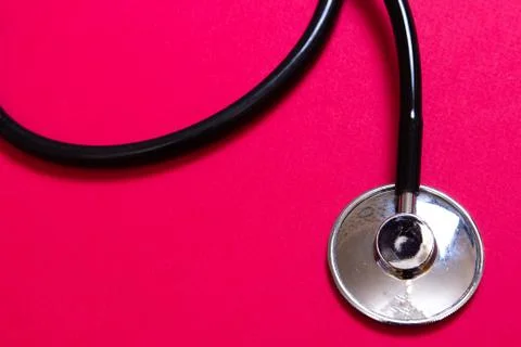 Stethoscope on pink background Stock Photos