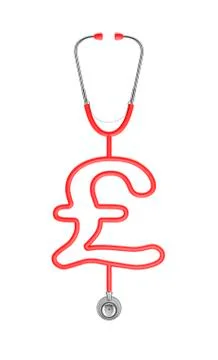 Stethoscope pound symbol Ilustração Stock