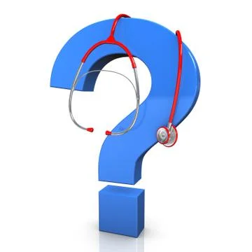Stethoscope question mark Stock Illustration
