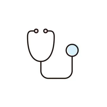 Stethoscope resting on a flat surface in a medical environment during daylight Stock Illustration