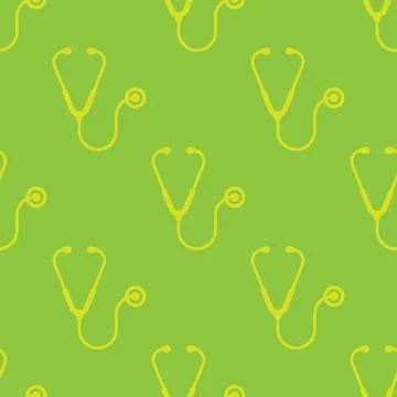 Stethoscope seamless texture pattern background Stock Illustration