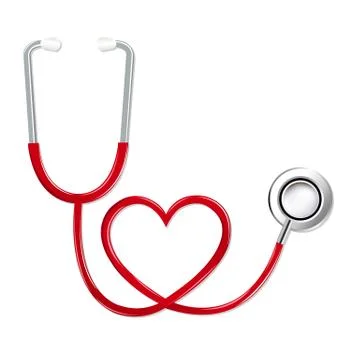Stethoscope in shape of heart Stock Illustration