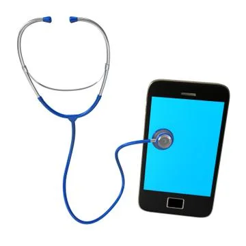 Stethoscope smartphone Stock Illustration