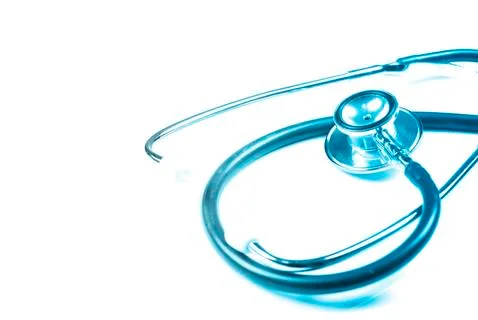 Stethoscope with space for note or text on old paper background Foto stock