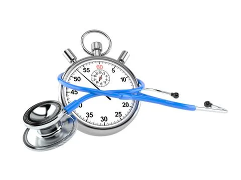 Stethoscope with stopwatch Stock Illustration