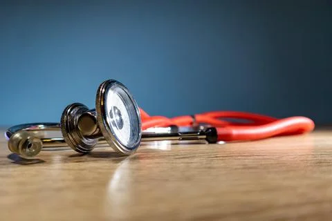 Stethoscope on the table 库存照片