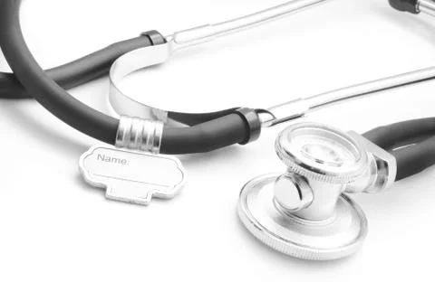 Stethoscope with tag Stock Photos