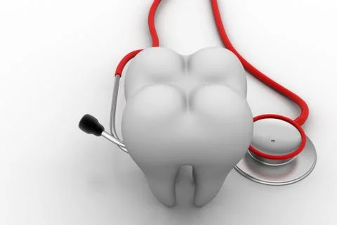 Stethoscope with teeth Free Stock Illustration
