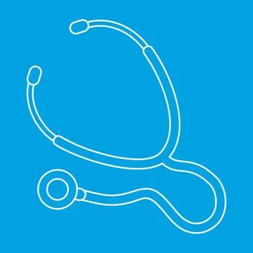 Stethoscope thin line icon Stock Illustration