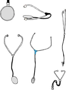 Stethoscope Variations Stock Illustration