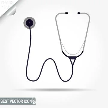 Stethoscope vector icon Stock Illustration
