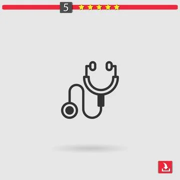 Stethoscope vector icon Stock Illustration
