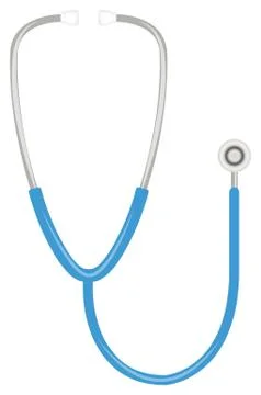 A stethoscope on a white background Stock Illustration