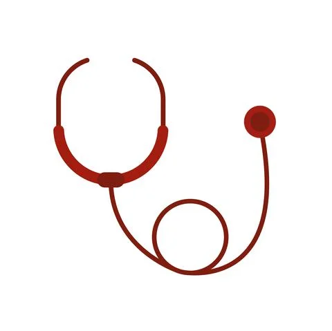 Stethoscope on a white background Stock Illustration