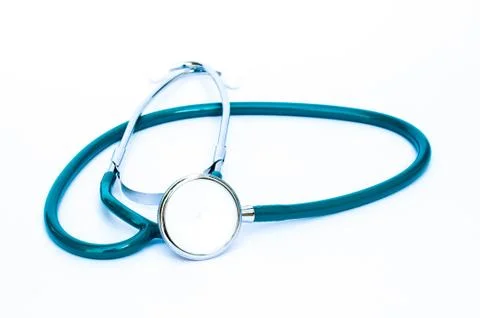 Stethoscope on white background Stock Photos