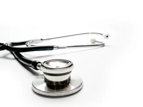 Stethoscope on white background Stock Photos