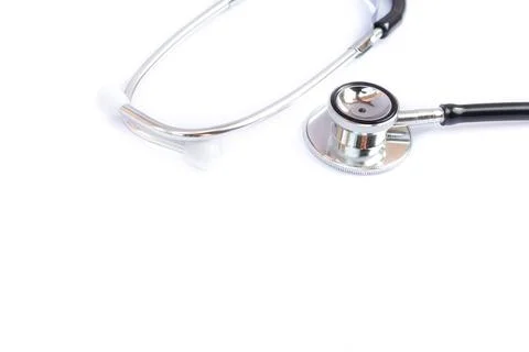 Stethoscope on white background Stock Photos