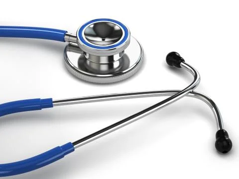 Stethoscope on white isolated background. Stock Illustration