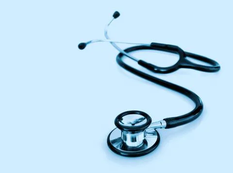 Stethoscope on white Stock Photos