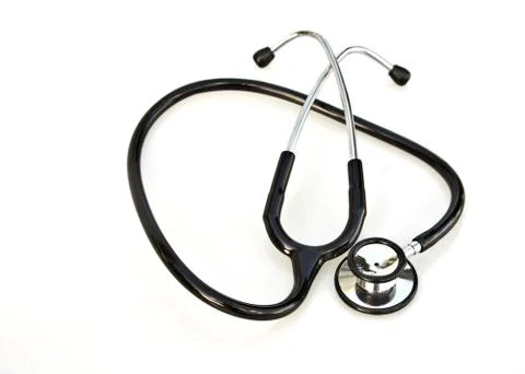 Stethoscope on white Stock Photos