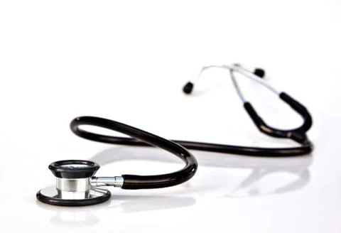 Stethoscope on white Foto stock