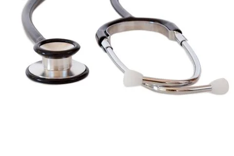 Stethoscope on white Stock Photos