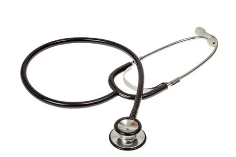 Stethoscope on white Stock Photos