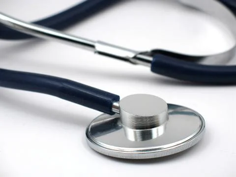 Stethoscope on white Stock Photos