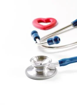 Stethoscope on white Stock Photos