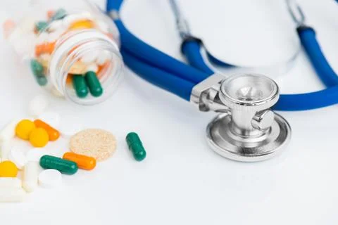 Stethoscope on White Stock Photos