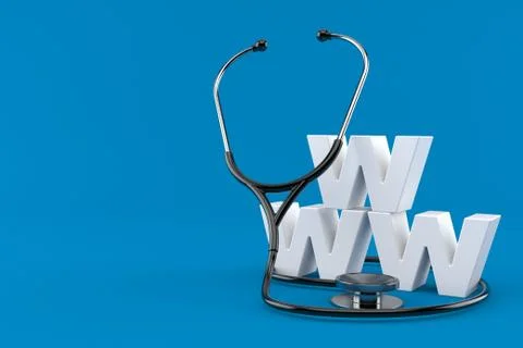 Stethoscope with WWW text Stock Illustration