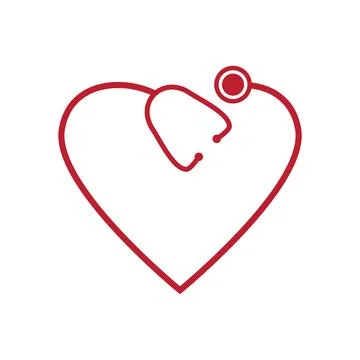 Stetoscope logo icon Stock Illustration