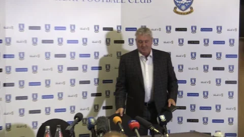 Steve Bruce unveiled as new Sheffield Wednesday manager Stock Footage 149295645