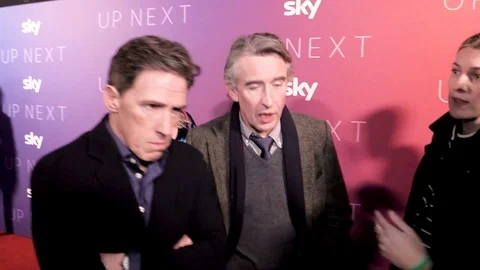Steve Coogan and Rob Brydon are interviewed about 'Skys Up Next' - 2020 Stock Footage 125807621