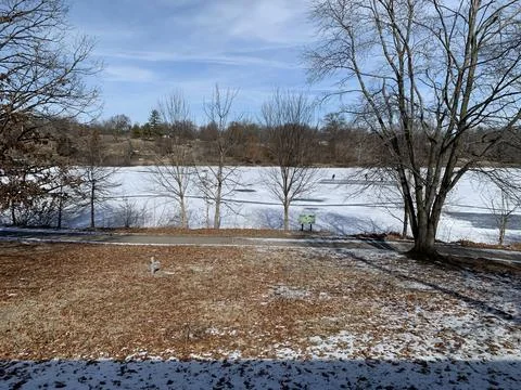 Stevens lake in the winter  Stock Photos