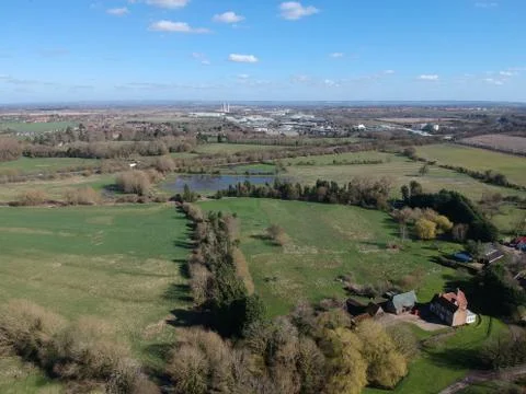 Steventon looking towards Didcot Stock Photos