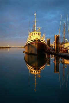 Steveston Dock at Dawn 写真素材
