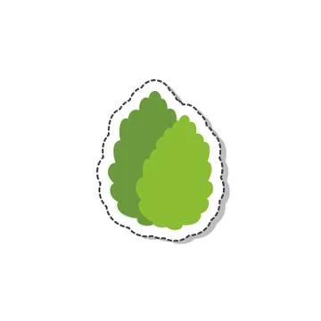 Stevia flat icon, vector sticker illustration Stock Illustration