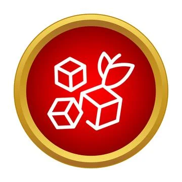 Stevia sugar alternative cubes with leaf icon 库存插图