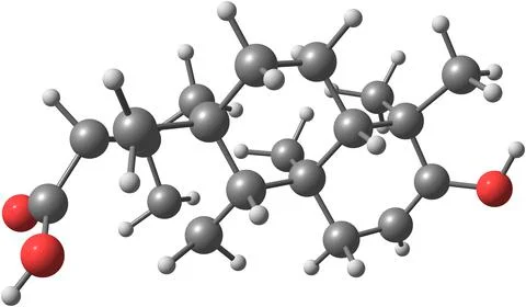 Steviol molecular structure isolated on white Stock Illustration