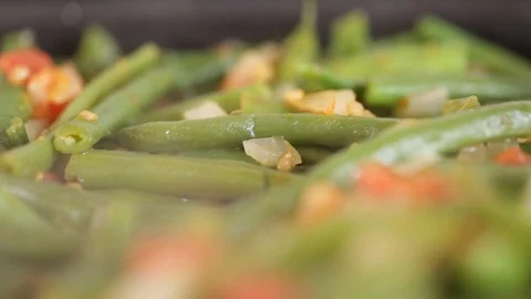 Stew with asparagus beans Stock Footage 92577878