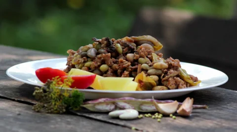 Stew with beans, Stock Footage 27724474