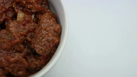 Stew Beef In Bowl Stock Footage 108262710
