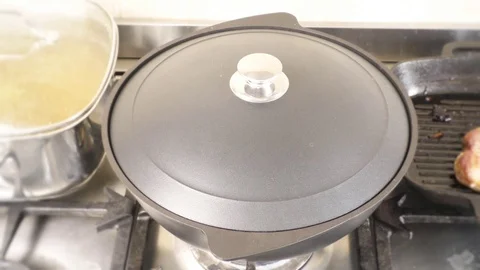 Stew in a frying pan Stock-Footage 78091477