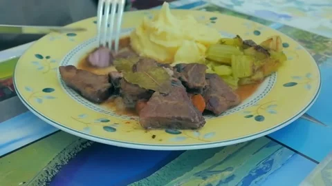 Stew plate Video stock 147288624